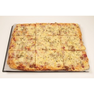 Pizza Jamón York, Queso y Atún 9 raciones
